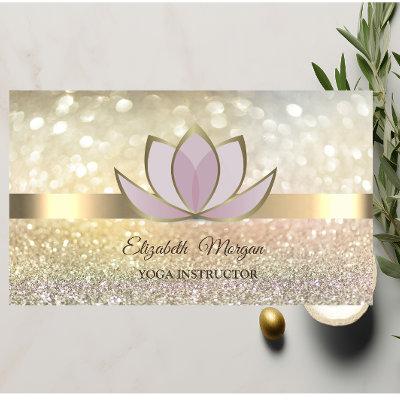 Elegant Bokeh Gold, Lotus Flower Yoga Reiki