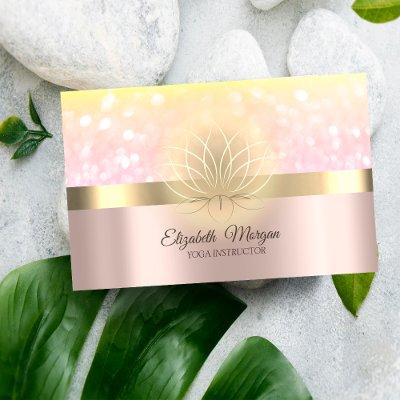 Elegant Bokeh Gold Lotus Rose Gold