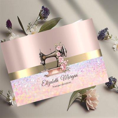 Elegant Bokeh Gold Stripe,Sewing Machine