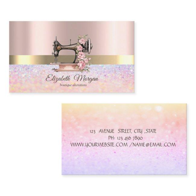 Elegant Bokeh Gold Stripe,Sewing Machine