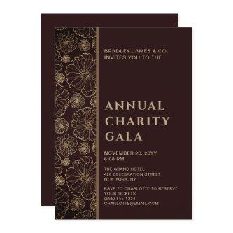 Elegant Botanical Charity Event Gala Party Invitation
