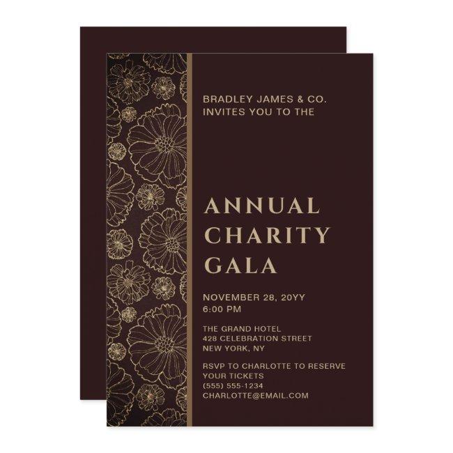 Elegant Botanical Charity Event Gala Party Invitation