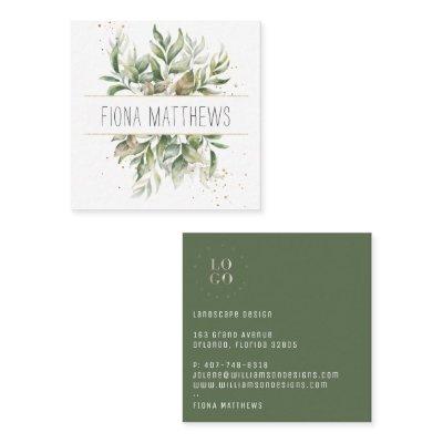 Elegant Botanical Eucalyptus Greenery Succulent Square