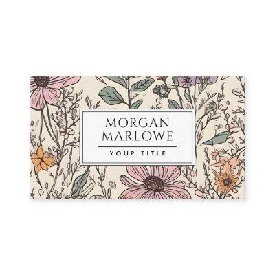 Elegant Botanical Wildflower Botanical Floral