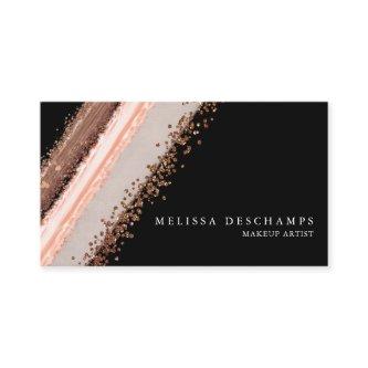 Elegant Bronze Blush Black Make Up Strokes