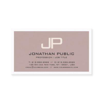 Elegant Brown Monogram Design Modern Professional