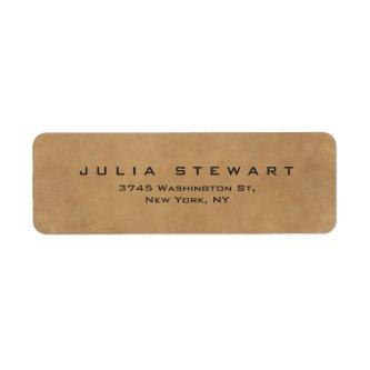 Elegant Brown Professional Modern Personal Label