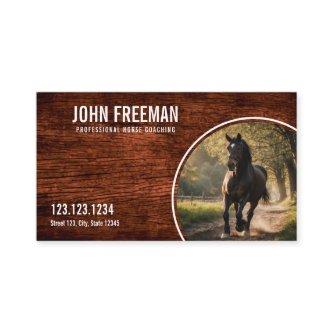 Elegant Brown Wood Texture Horse Photo Equine