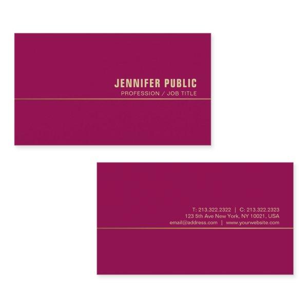 Elegant  Gold Trendy Viva Magenta