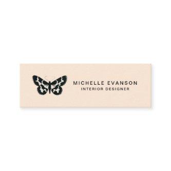 Elegant Butterfly Logo Professional Peach Tan Mini