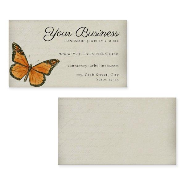 Elegant Butterfly Romantic Vintage Ephemera Busine