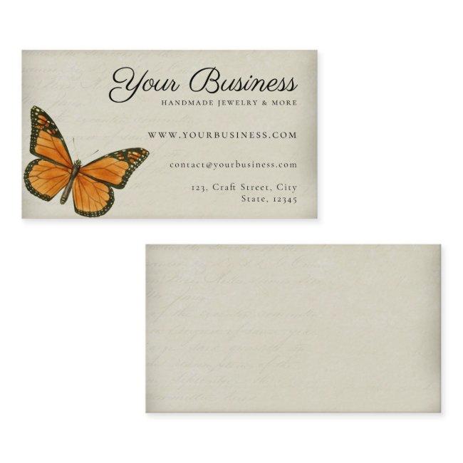 Elegant Butterfly Romantic Vintage Ephemera Busine