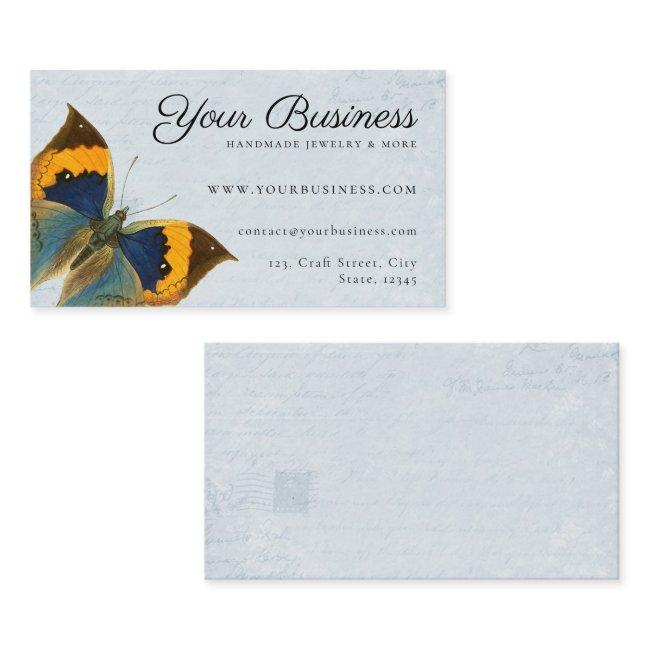 Elegant Butterfly Vintage Blue Romantic Ephemera