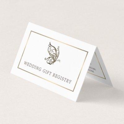 Elegant Butterfly With Photo Gift Registry Card