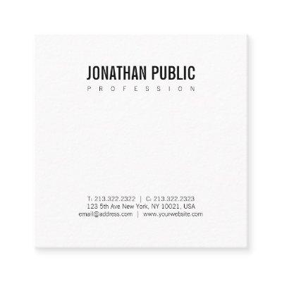 Elegant BW Plain Minimalist Design Chic Modern Square