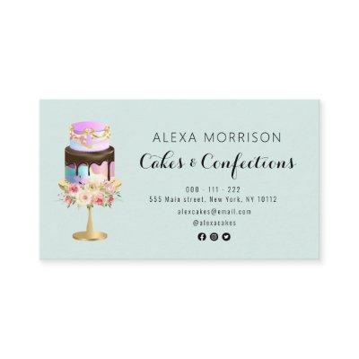 elegant cakes and confections floral logo