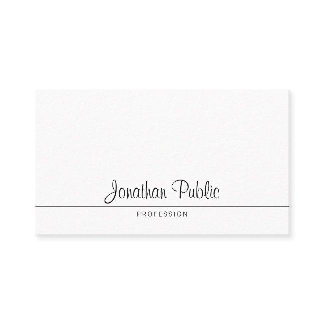 Elegant Calligraphy Design Trendy Minimalist Plain