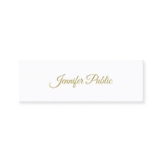 Elegant Calligraphy Gold Script Minimalist Plain Mini