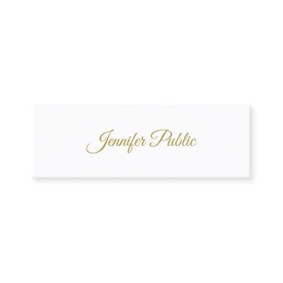 Elegant Calligraphy Gold Script Minimalist Plain Mini