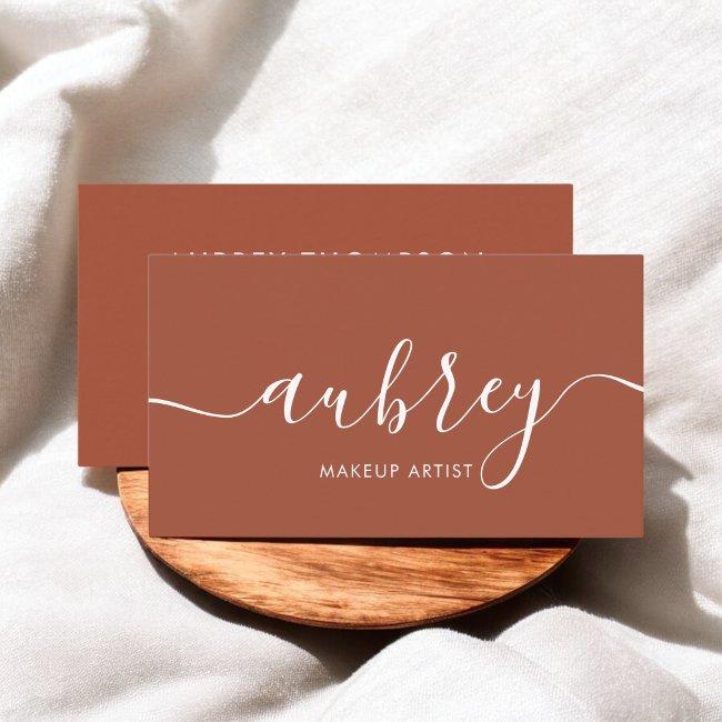 Elegant Calligraphy Modern Terracotta