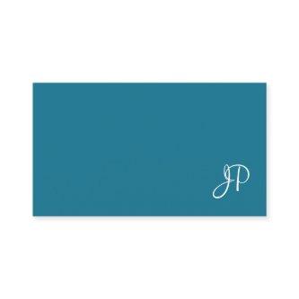 Elegant Calligraphy Script Turquoise Plain Trendy