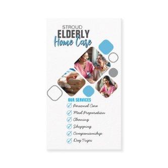 Elegant Caregiver photo Grey & Blue Design