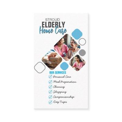 Elegant Caregiver photo Grey & Blue Design
