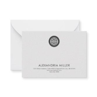 Elegant Charcoal Gray Business Note Card