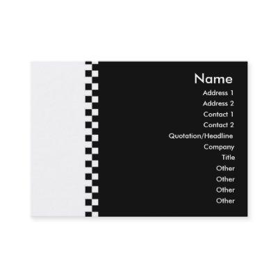 Elegant Checker Profile Card
