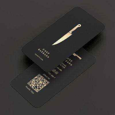 Elegant Chef Black Gold Knife Modern Premium