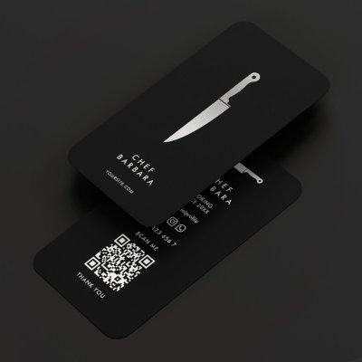 Elegant Chef Silver Knife Modern Premium Black