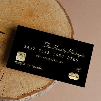 Elegant Chic Black Gold Luxury Credit Card