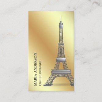 Elegant Chic Faux Gold Foil Paris Eiffel Tower