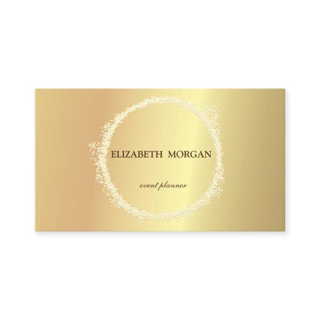 Elegant Chic Gold Confetti Circle