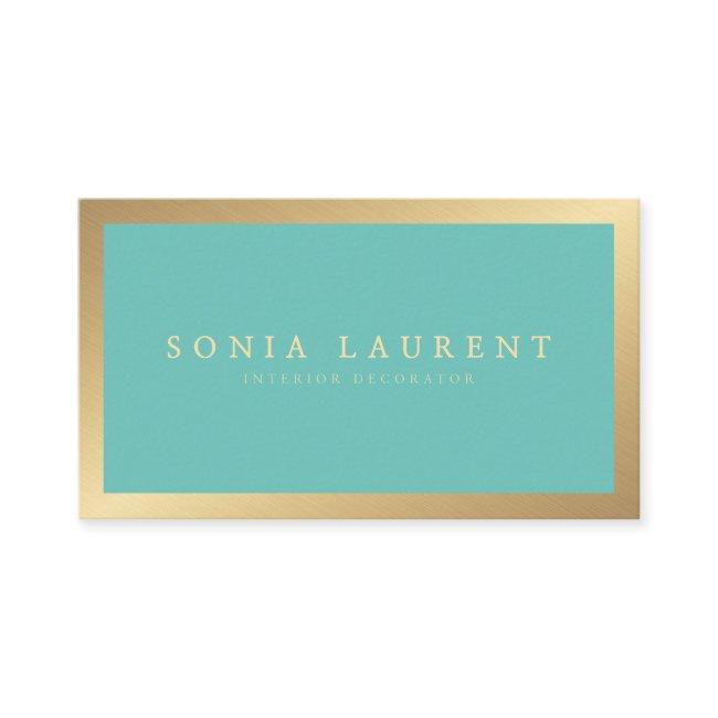 Elegant chic gold metallic mint green minimalist