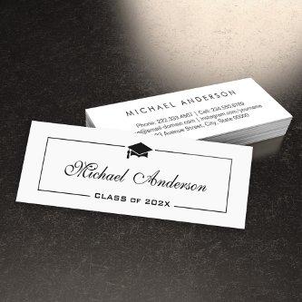 Elegant Chic Graduate Contact and Networking Calling Card