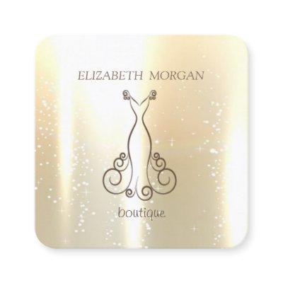 Elegant  Chic  Shinny, Faux Gold,Glittery,Dress Square