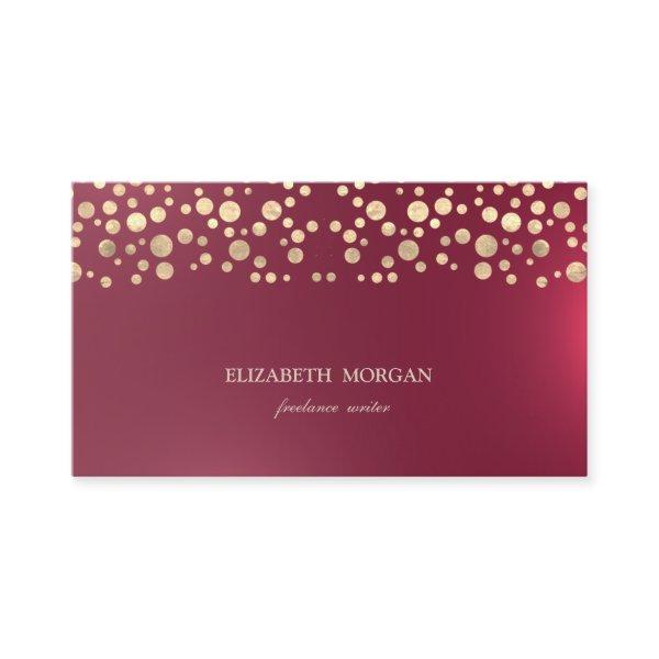 Elegant Chic Sophisticated,Gold Confetti Red