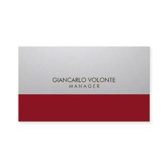 Elegant Chic Stylish Gray Red Artwork Professional