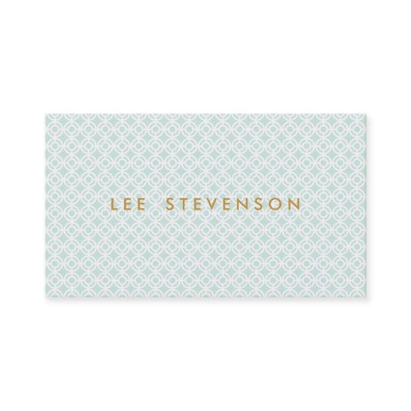 Elegant Chic Turquoise Lattice Pattern