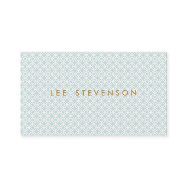 Elegant Chic Turquoise Lattice Pattern
