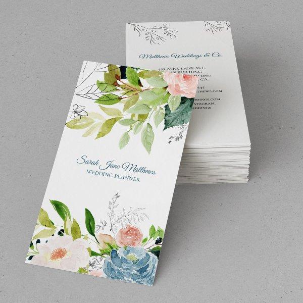 Elegant chic watercolor botanical wedding planner