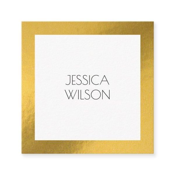 Elegant chic with gold foil frame