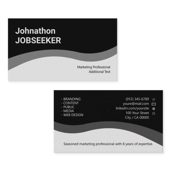 Elegant Classic Job Seeker Minimal Clean Gray