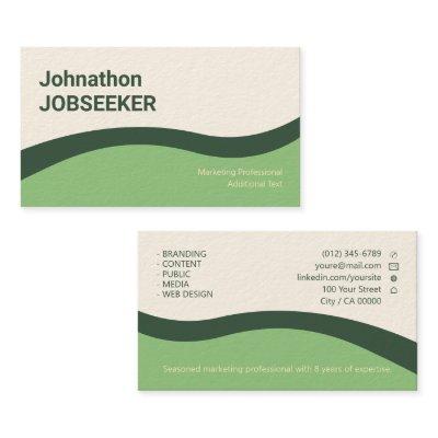 Elegant Classic Job Seeker Minimal Clean Green