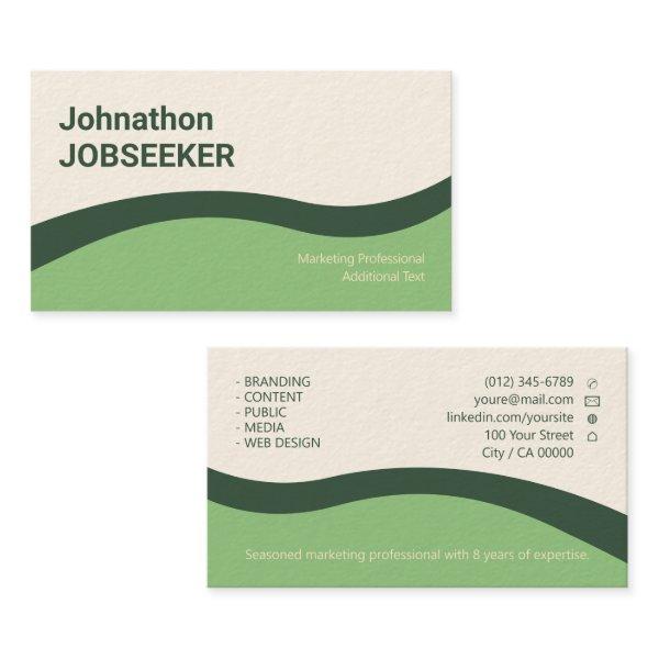 Elegant Classic Job Seeker Minimal Clean Green