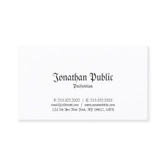 Elegant Classic Nostalgic Look Plain Professional