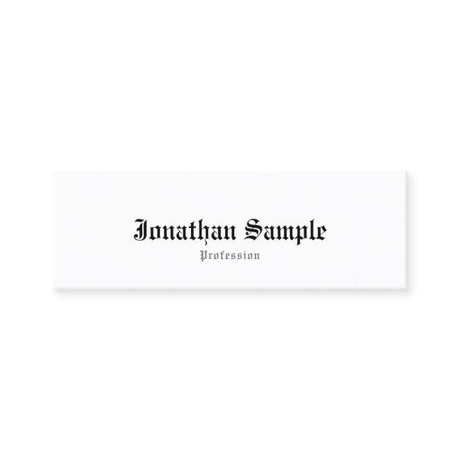 Elegant Classic Old English Simple Plain Nostalgic Mini