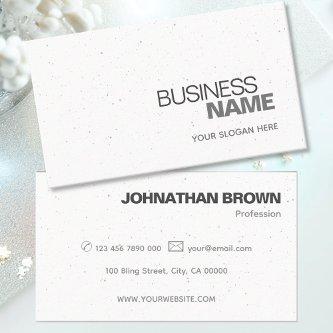 Elegant Classic Plain White Gray Sprinkle Dots