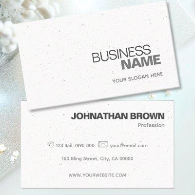 Elegant Classic Plain White Gray Sprinkle Dots